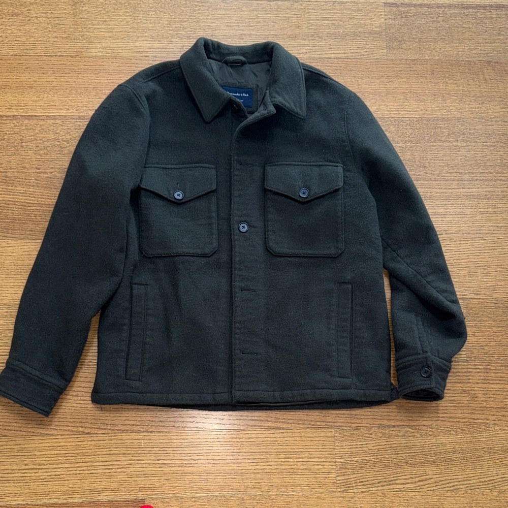Abercrombie & Fitch Elevated Wool-Blend Shirt Jacket